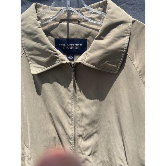 Roundtree & Yorke Lightweight Jacket Full Zip Collared‎ Khaki XL - Picture 1 of 12